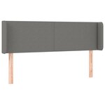 vidaXL Tête de lit avec oreilles Gris foncé 147x16x78/88 cm Tissu