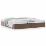 vidaXL Cadre de lit ottoman sans matelas marron 180x200 cm similicuir