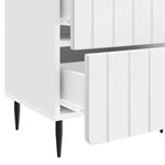 vidaXL Cabinet de chevet Blanc brillant 43 x 34 5 x 49 5 cm