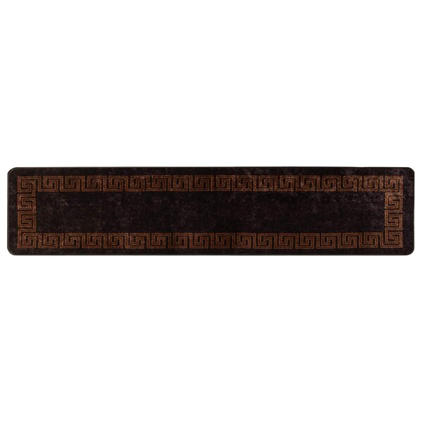 vidaXL Coureur de Tapis MARSA Noir 50 x 450 cm Polyester et PVC