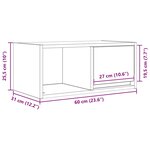 vidaXL Meubles TV 2 Pièces sonoma gris 60x31x25 5 cm bois d'ingénierie