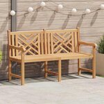 vidaXL Banc de jardin Marron 150 x 60 x 90 cm Bois de teck solide