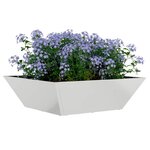 vidaXL Cache-pot de jardin Argent 50 x 50 x 15 cm Acier galvanisé