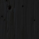 vidaXL Cadre de lit sans matelas noir 120x200 cm bois massif