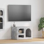 vidaXL Meuble TV Gris béton 60 x 35 x 40 cm Bois d'ingénierie