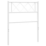 vidaXL Tête de lit métal blanc 100 cm