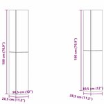 vidaXL Set de Meubles TV 4 Pièces Chêne noir 30 5 x 30 x 90 cm