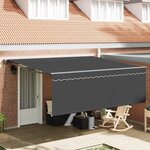 vidaXL Auvent Rétractable Anthracite 400 × 300 cm tissu