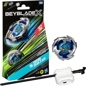 Hasbro F9580EU4 - Beyblade X  Starter Pack avec toupie de compétition Sword Dran 3-60F et lanceur