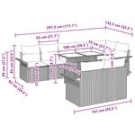 vidaXL Ensemble de canapé de jardin 9 Pièces Gris Poly Rattan