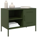 vidaXL Meubles TV 2 Pièces vert olive 68x39x50 5 cm acier