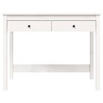 vidaXL Bureau avec tiroirs Blanc 100x50x78 cm Bois massif de pin