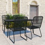 vidaXL Ensemble à manger d'extérieur 5 Pièces résine tressée et verre