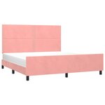 vidaXL Cadre de lit sans matelas rose 160x200 cm velours