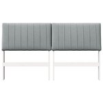 vidaXL Tête de lit capitonnée Gris clair 150 cm Pin massif