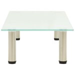 vidaXL Meuble TV Givré 80x35x17 cm Verre trempé