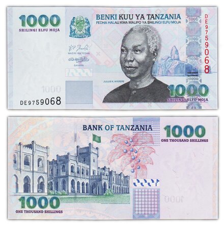Billet de collection 1000 shilingi 2006 tanzanie - neuf - p36b - shillings