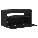 vidaXL Meuble TV Chêne noir 75 x 35 x 40 cm Bois d'ingénierie