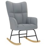 vidaXL Chaise à bascule Gris clair Tissu