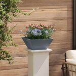 vidaXL Pot de jardin en forme de bol Anthracite 35 x 35 x 15 cm Acier