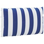 vidaXL Coussins de palette lot de 3 rayures bleues/blanches