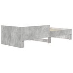 vidaXL Cadre de lit avec tête de lit Gris béton 80 x 200 cm