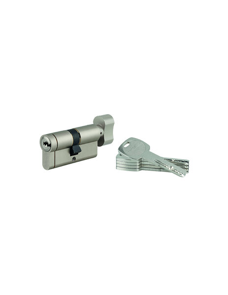 THIRARD - Cylindre double entrée Transit 1 UNIKEY (achetez-en plusieurs  ouvrez avec la même clé)  30Bx30mm  5 clés  nickelé