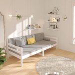 vidaXL Lit de jour sans matelas blanc 90x190 cm bois de pin massif