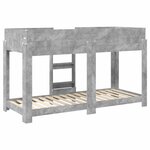 vidaXL Lit Superposé pour Enfants Gris béton 75 x 190 cm