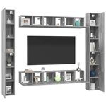 vidaXL Ensemble de meubles TV 6 Pièces Sonoma gris Bois d'ingénierie