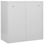 vidaXL Armoires à casiers 2 Pièces Gris clair et vert 90x45x92 5 cm Acier