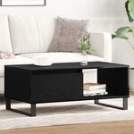 vidaXL Table Basse Chêne noir 90 x 50 x 36 5 cm Bois d'ingénierie