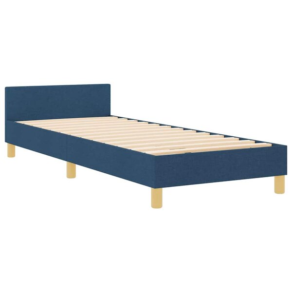 vidaXL Cadre de lit avec tête de lit Bleu 80 x 200 cm tissu