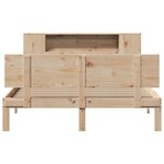 vidaXL Lit bibliothèque sans matelas 140x200 cm bois massif de pin