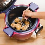 MOULINEX CE85B510 Multicuiseur intelligent COOKEO + 6 L - 180 recettes préprogrammées - Rouge