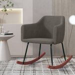 Vidaxl chaise à bascule gris foncé velours