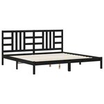 vidaXL Cadre de lit sans matelas noir 200x200 cm bois massif