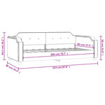 vidaXL Lit de repos sans matelas noir 80x200 cm tissu