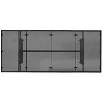 vidaXL Table de jardin dessus en verre noir 190x80x74cm résine tressée