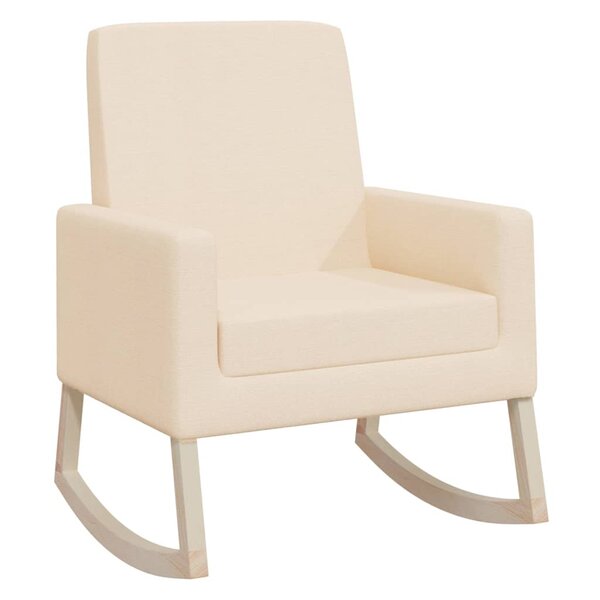 vidaXL Chaise à bascule Crème Tissu