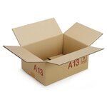 Caisse carton galia double cannelure avec rabats 60x40x20 cm (lot de 20)