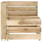 vidaXL Canapé de jardin 2 places Bois de pin imprégné de vert