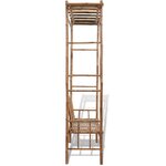 vidaXL Banc de jardin avec pergola 130 cm Bambou