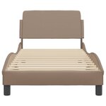 vidaXL Cadre de lit avec tête de lit Cappuccino 80x200 cm Similicuir