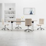 Vidaxl chaises à manger lot de 4 crème tissu