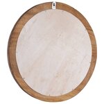 vidaXL Miroir mural 60 cm Teck Rond