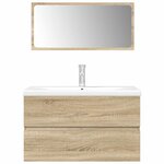vidaXL Ensemble de meubles de salle de bain 3 Pièces chêne sonoma