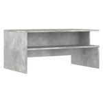 vidaXL Table basse gris béton 90x55x42 5 cm bois d'ingénierie