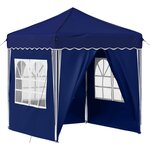 vidaXL Tente de fête pop-up 195 x 195 x 245 cm Bleu Tissu Oxford