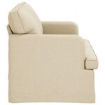 vidaXL Canapé Crème 144 x 80 x 85 cm tissu